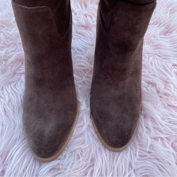 Michael Kors Women's 6.5 Regina Brown Suede Tall/Over The Knee Boots $460.