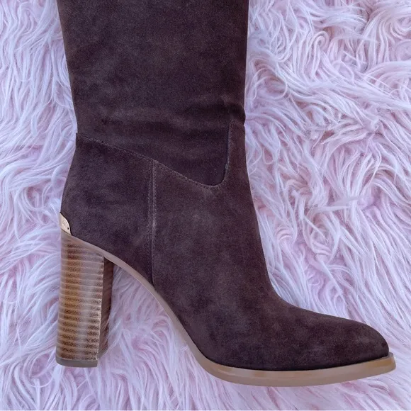 Michael Kors Women's 6.5 Regina Brown Suede Tall/Over The Knee Boots $460.