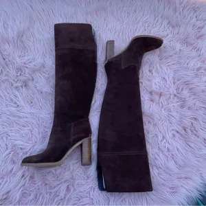 Michael Kors Women's 6.5 Regina Brown Suede Tall/Over The Knee Boots $460.
