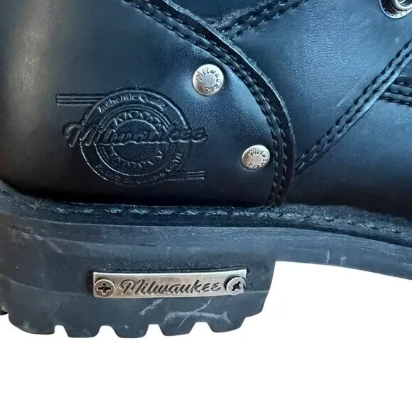Milwaukee Motorcycle Road Captain Leather Boots Men Size 12 EE