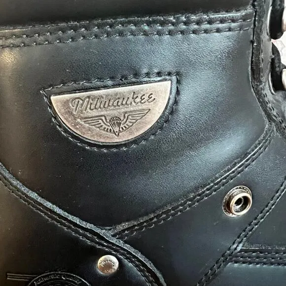 Milwaukee Motorcycle Road Captain Leather Boots Men Size 12 EE