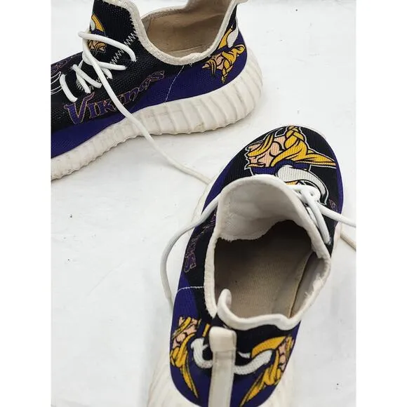 Minnesota Vikings Logo Design Sneakers Mens 7 Womens 9 40 EU Purple Sports Shoes