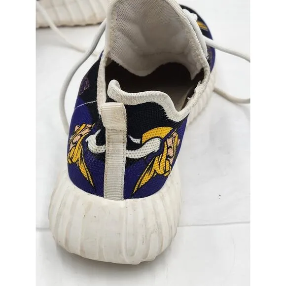 Minnesota Vikings Logo Design Sneakers Mens 7 Womens 9 40 EU Purple Sports Shoes