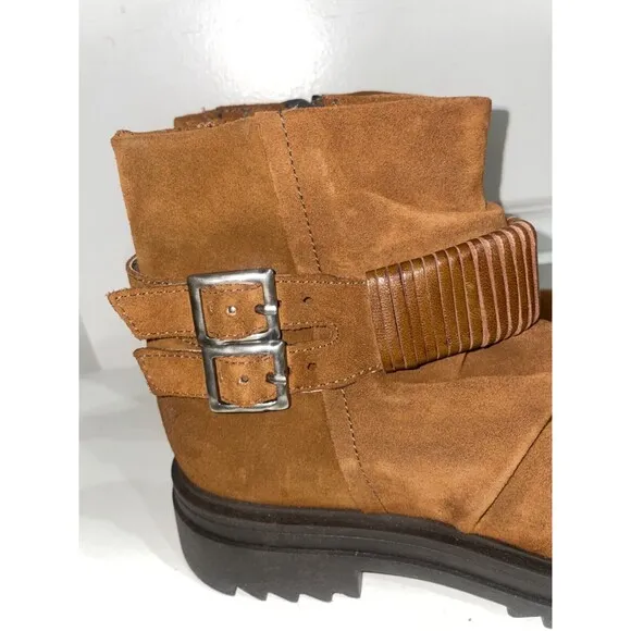 Miz Mooz Fanley Women’s Brown Suede Ankle Boots size 38/US 7.5 NWOT