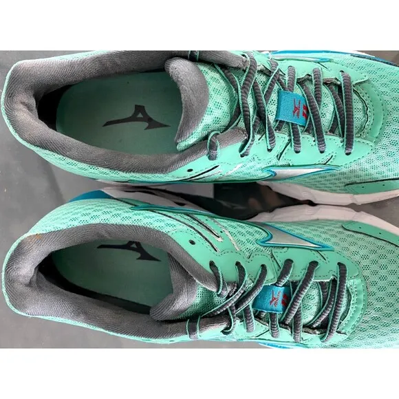 Mizuno Wave Inspire II Women's Running Shoes Size 9.5 Aqua Green