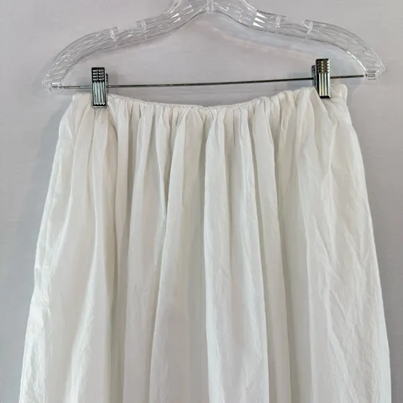 Modern Citizen Zadie White 100% Cotton Maxi Elastic Waist Circle Skirt L