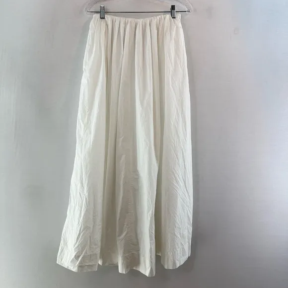 Modern Citizen Zadie White 100% Cotton Maxi Elastic Waist Circle Skirt L
