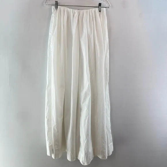 Modern Citizen Zadie White 100% Cotton Maxi Elastic Waist Circle Skirt L