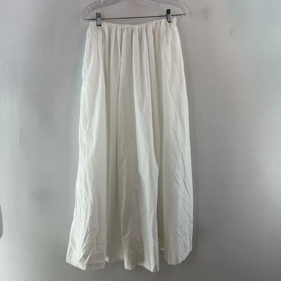 Modern Citizen Zadie White 100% Cotton Maxi Elastic Waist Circle Skirt L