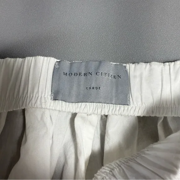 Modern Citizen Zadie White 100% Cotton Maxi Elastic Waist Circle Skirt L