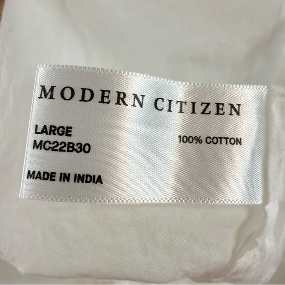 Modern Citizen Zadie White 100% Cotton Maxi Elastic Waist Circle Skirt L