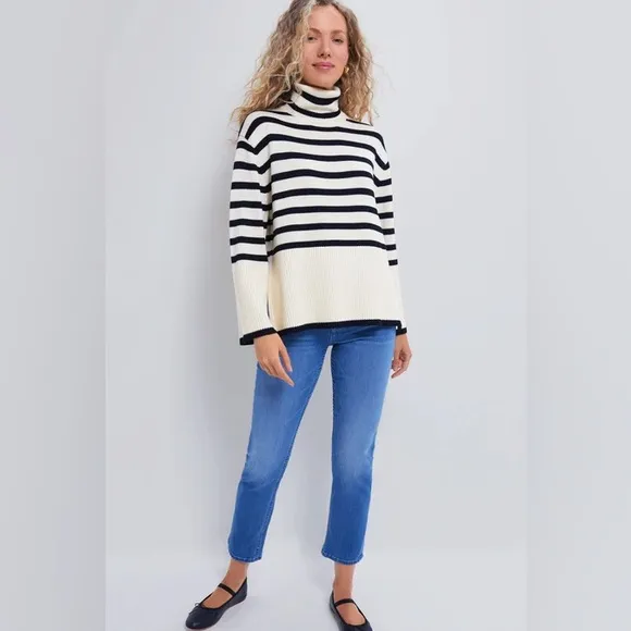 MOTHER Lhasa Love The Mid Rise Rider Ankle Cropped Straight Jeans, Size 27