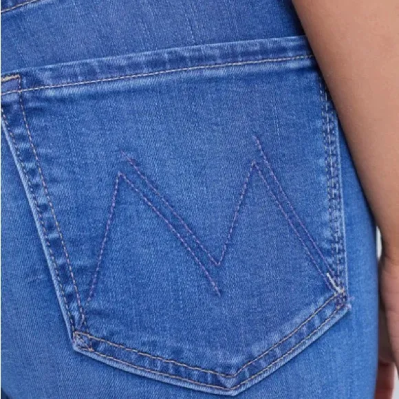 MOTHER Lhasa Love The Mid Rise Rider Ankle Cropped Straight Jeans, Size 27