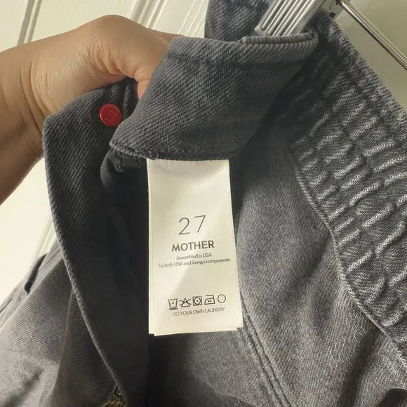 MOTHER Snacks The Munchie Ankle Jeans in Black Wash 27