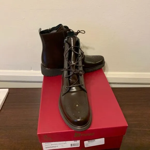 Munro  leather upper/ lining lightweight ankle  Booties size 7 in brown, new