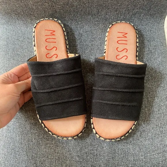 MUSSE &amp; CLOUD Suede Padded Slide Espadrille Sandals