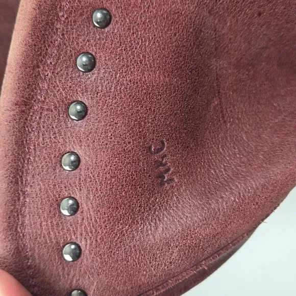 Musse and Cloud Maroon Leather Buckle Boots
