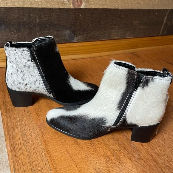 Myra Neotron Hairon Leather Heeled Boots New! Retail $111 Size 9