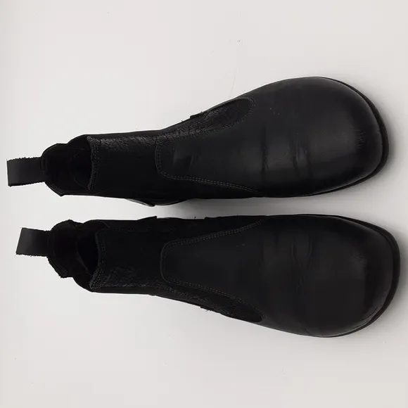 Naot Konini Leather Black Ankle Bootie 39 Pull On Casual Office Y2k Comfort