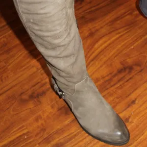 Napoleoni Women’s EU Size 36 Suede OTK Hidden Wedge Boots Olive Green Italy
