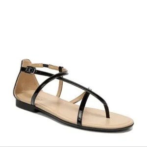 NATURALIZER Woman’s Black Pantene Tinsley Strappy Flat Sandals Size 11 WIDE