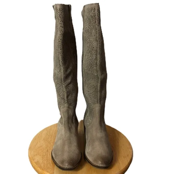 Naughty Monkey laser cut suede boots