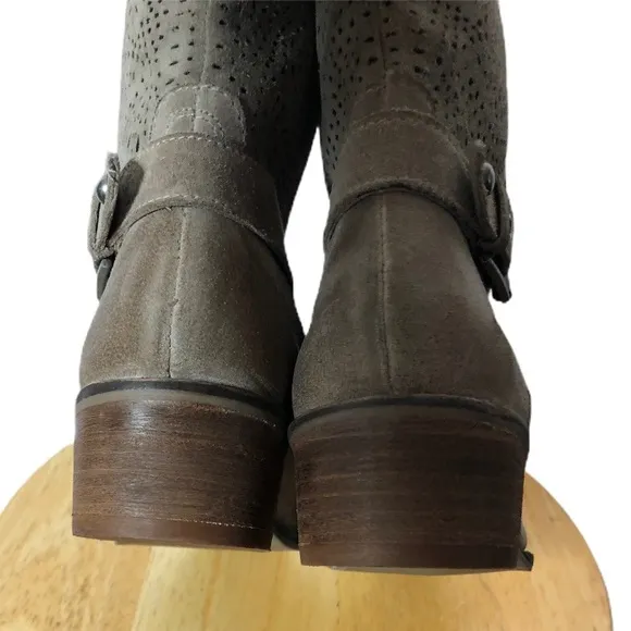 Naughty Monkey laser cut suede boots