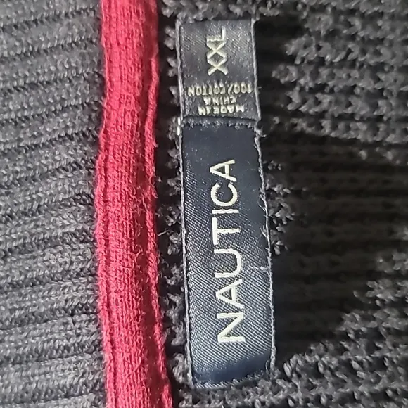NAUTICA CASUAL PREPPY MINIMALIST FALL CABLE KNIT MENS WOMENS CHUNKY SWEATER XXL