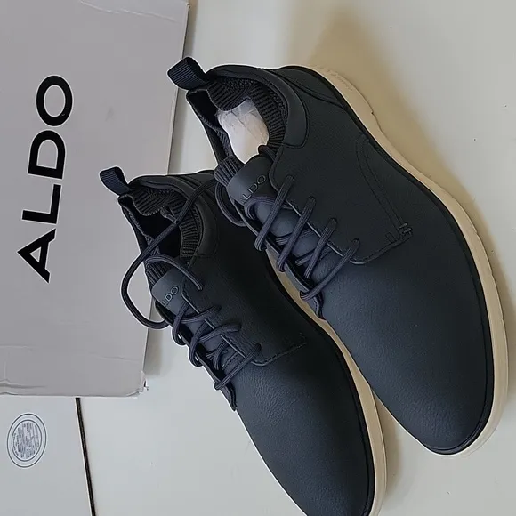 NEW 7.5 ALDO NAVY BLUE NUBUCK ZERO GRAND STYLE WALBI FLEX CASUAL SHOES 7 1/2