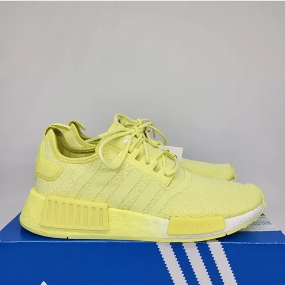 New Adidas Originals NMD_R1 Pulse Yellow Running Shoes Women's Size 7