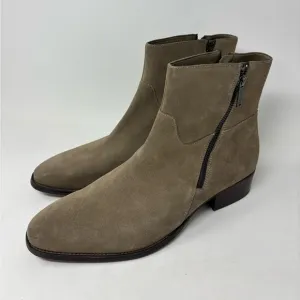 NEW ALDO NALENIA CHELSEA ZIP SUEDE BEIGE BOOTS SIZE 11
