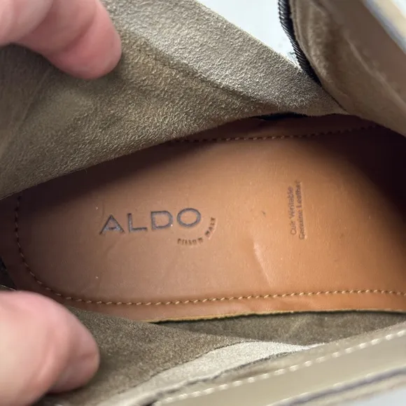 NEW ALDO NALENIA CHELSEA ZIP SUEDE BEIGE BOOTS SIZE 11