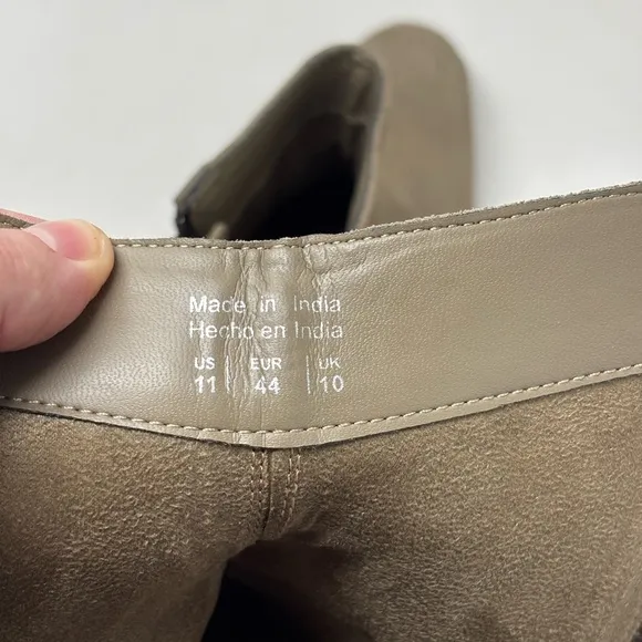 NEW ALDO NALENIA CHELSEA ZIP SUEDE BEIGE BOOTS SIZE 11