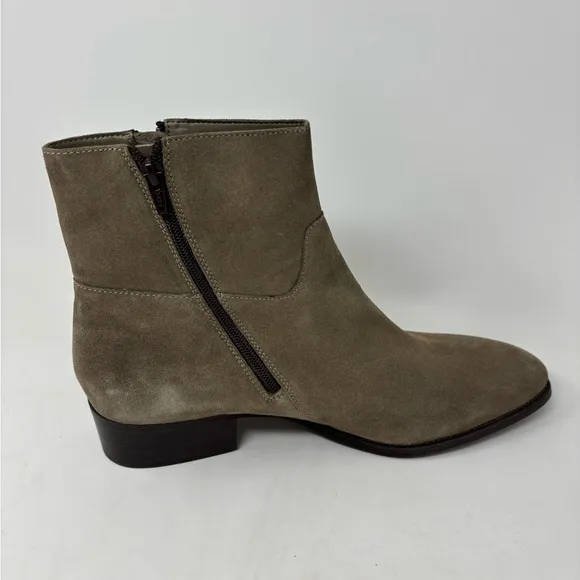 NEW ALDO NALENIA CHELSEA ZIP SUEDE BEIGE BOOTS SIZE 11