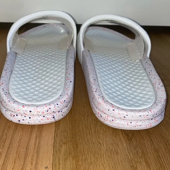 NEW APL men's big logo techloom slide in white/impulse red/blue haze