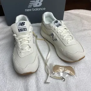 New Balance 515H Sneakers Womens 9B White Beige Zebra Accent Shoes WL515HDD NIB