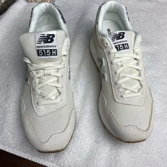 New Balance 515H Sneakers Womens 9B White Beige Zebra Accent Shoes WL515HDD NIB