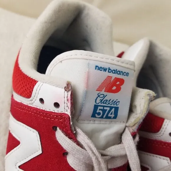 New Balance 574 Rainbow Pack Team Red Size 10.5 sneakers tennis shoes athletic