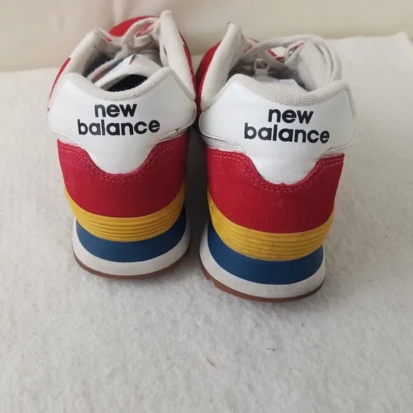New Balance 574 Rainbow Pack Team Red Size 10.5 sneakers tennis shoes athletic
