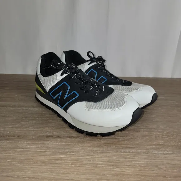 New Balance Men's Size 13 574 Sneakers Retro Running Shoes Fashion  Black White