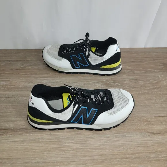 New Balance Men's Size 13 574 Sneakers Retro Running Shoes Fashion  Black White