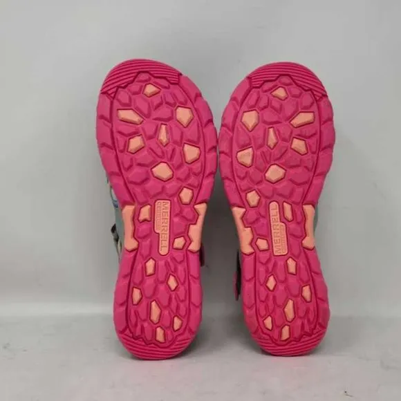 New big kids 7W Merrell Hydro Grey / Multi hiking water sandals shoes 7 Wide