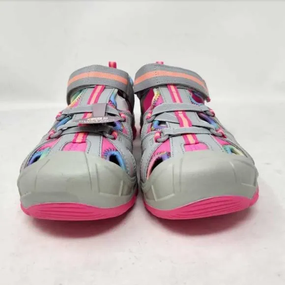 New big kids 7W Merrell Hydro Grey / Multi hiking water sandals shoes 7 Wide