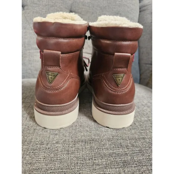 New BROWN Guess Men's Chesley Lace Up Casual Hybrid Boots Size 10