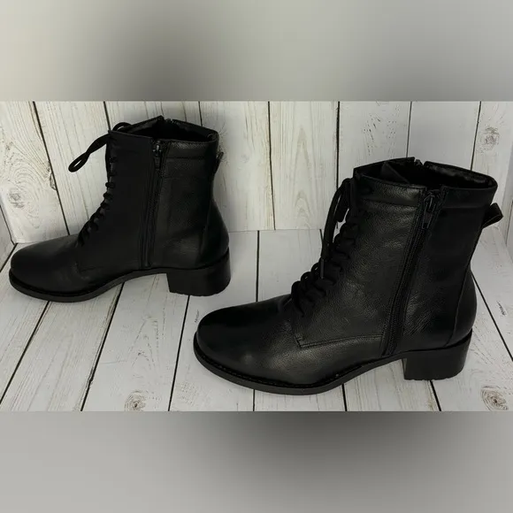 NEW David Tate Expedition 7.5” Shaft Black Combat Granny Boots Sz 7.5 $170