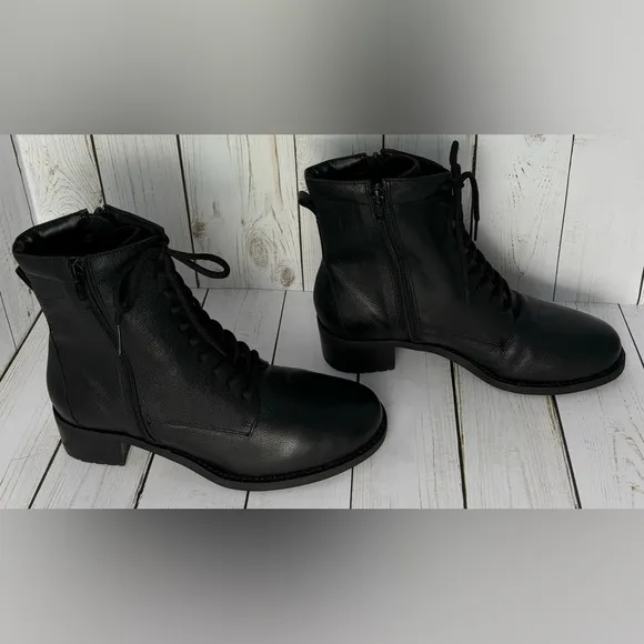 NEW David Tate Expedition 7.5” Shaft Black Combat Granny Boots Sz 7.5 $170