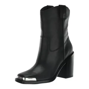 NEW Dolce Vita Falon BLACK LEATY ankle Boots  size 6.5