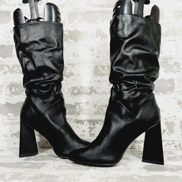 NEW DV Dolce Vita Women's Wandah Black Slouch Dress Boots C1031