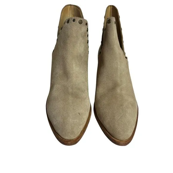 New Free People Suede Studded Charm Double V Ankle Boots Size 36