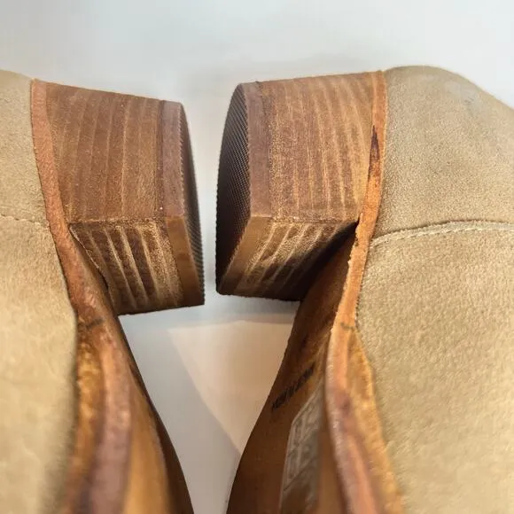 New Free People Suede Studded Charm Double V Ankle Boots Size 36